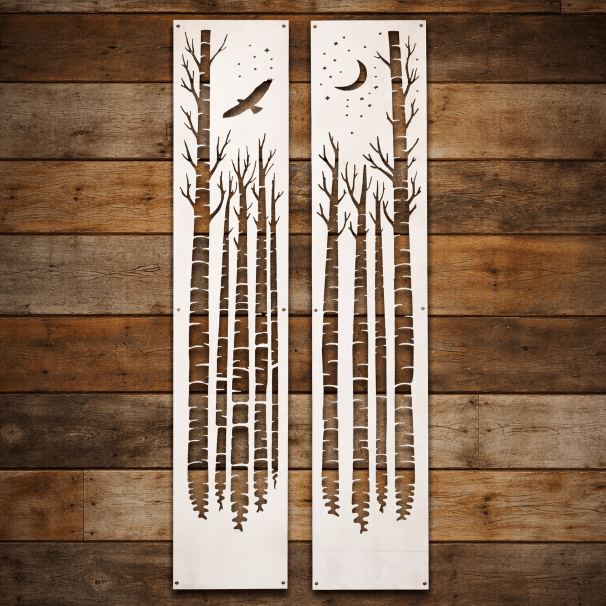 Starry Night Aspen Tree Wall Art - Steel - aspen trees - aspen wall art - Northern Forge, LLC