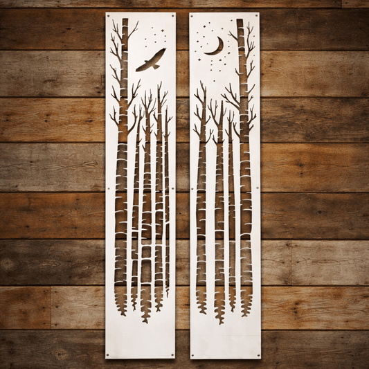 Starry Night Aspen Tree Wall Art - Steel - aspen trees - aspen wall art - Northern Forge, LLC