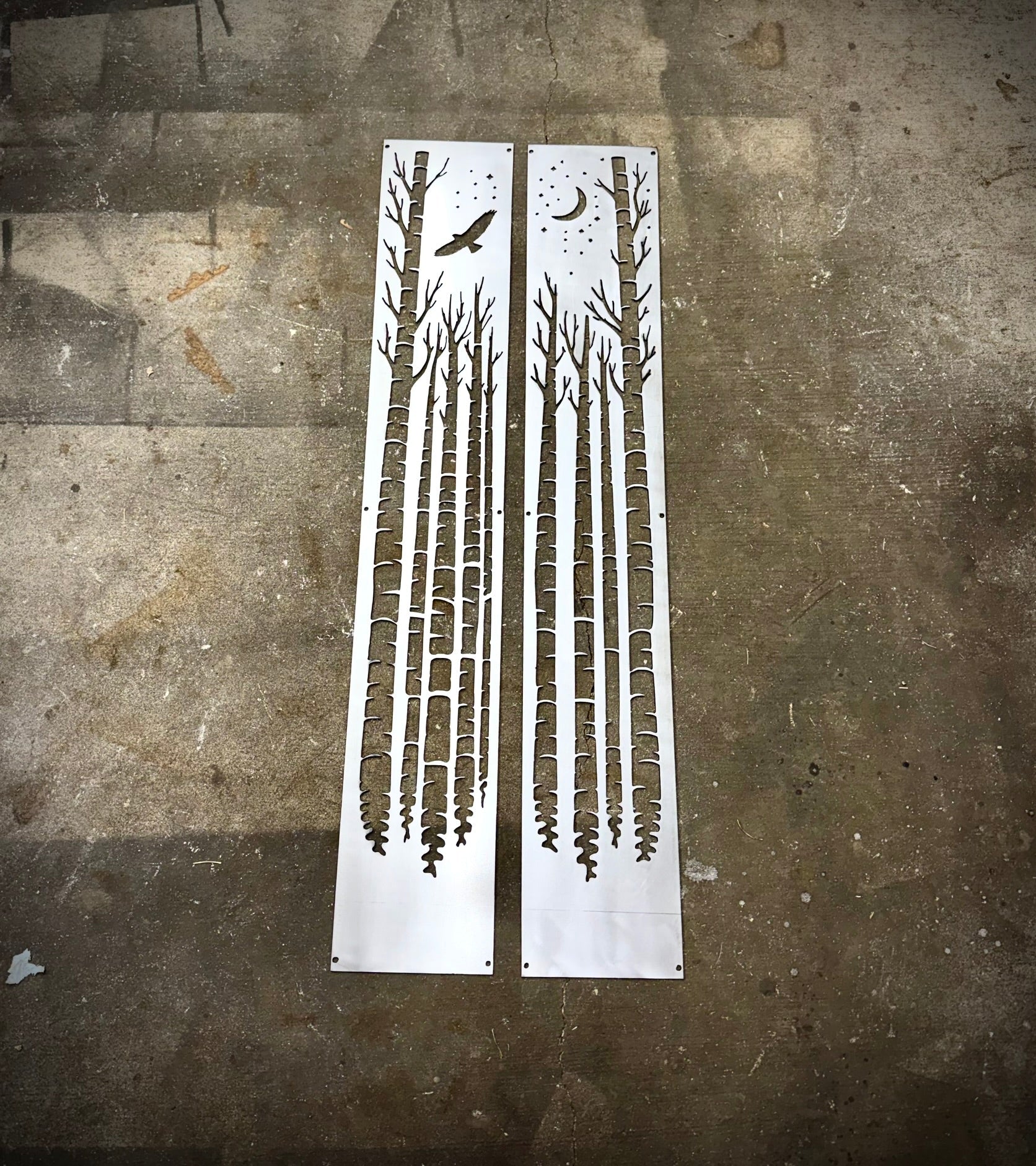 Starry Night Aspen Tree Wall Art - Steel - aspen trees - aspen wall art - Northern Forge, LLC