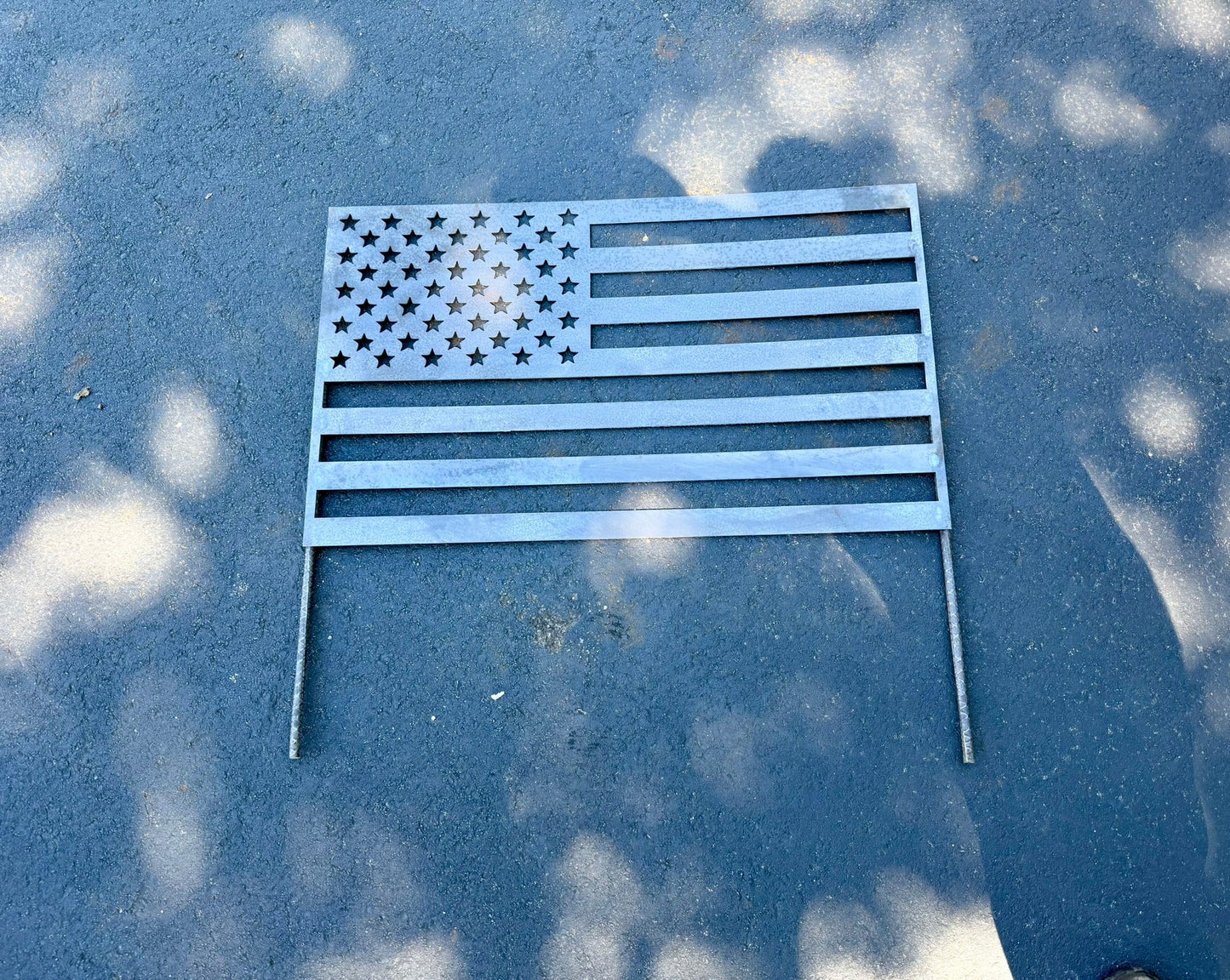 Steel American Flag Yard Stake - american flag yard decoration - flag - Northern Forge, LLC
