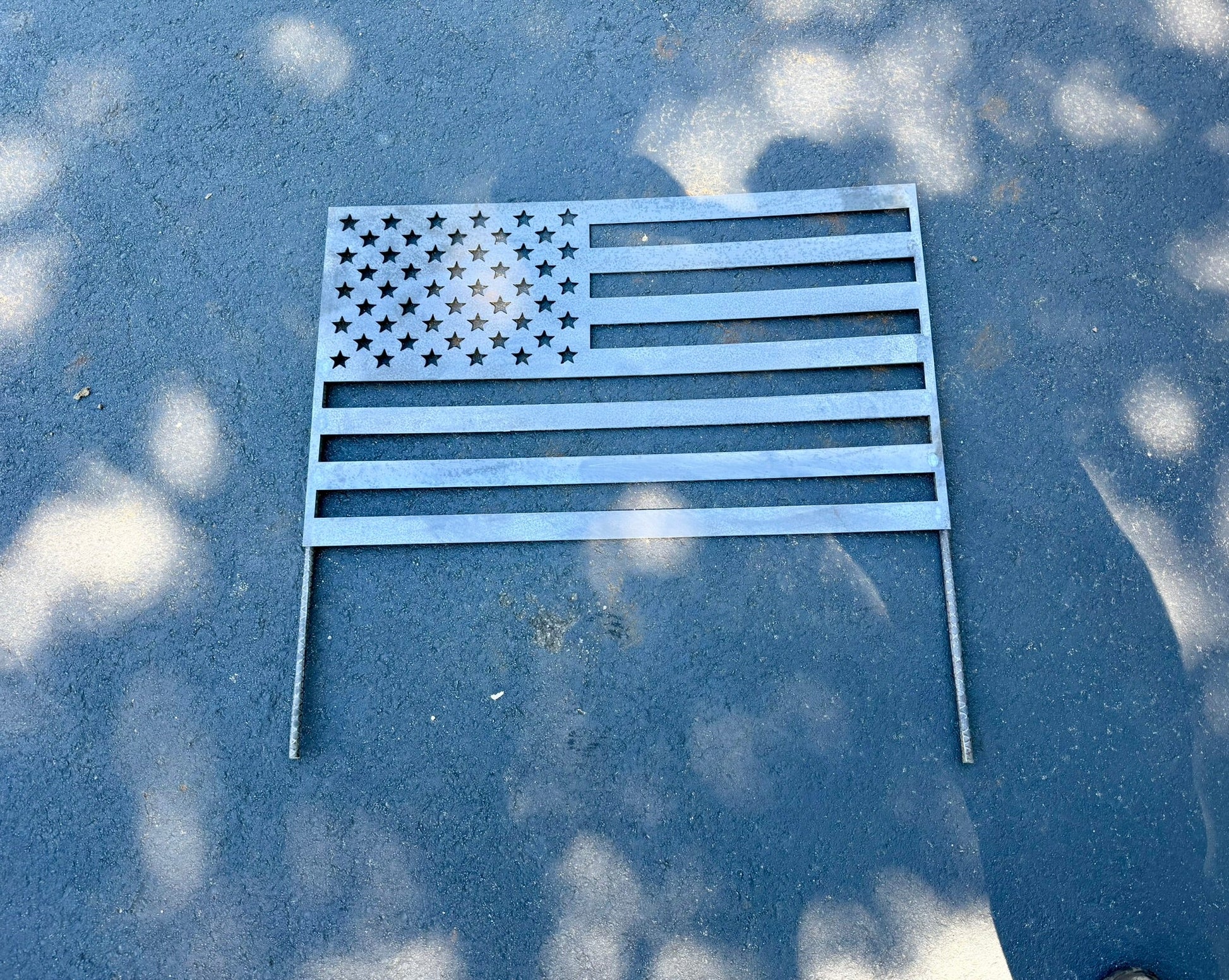 Steel American Flag Yard Stake - american flag yard decoration - flag - Northern Forge, LLC
