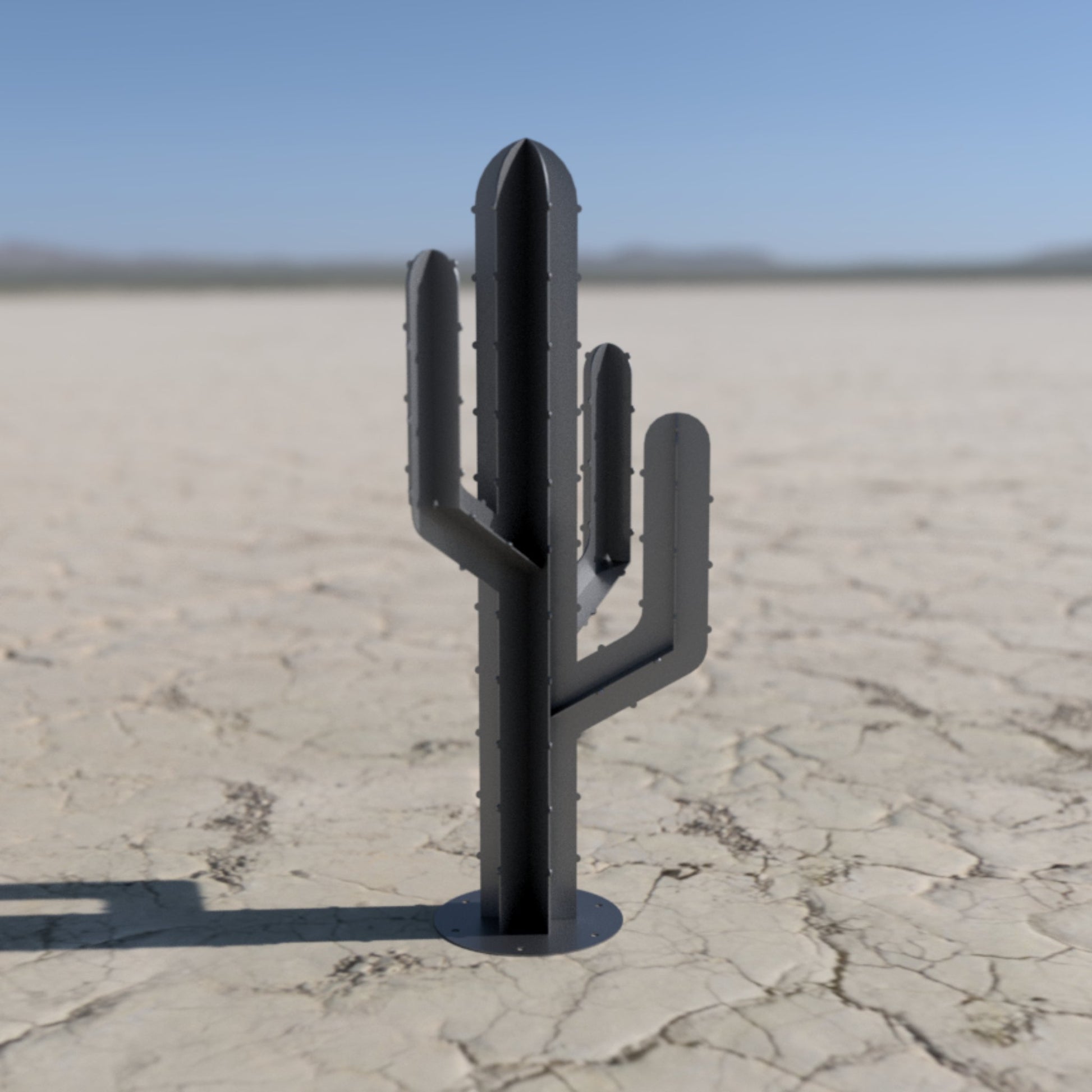 Steel Cactus Landscape Ornament - cactus dying - garden - Northern Forge, LLC