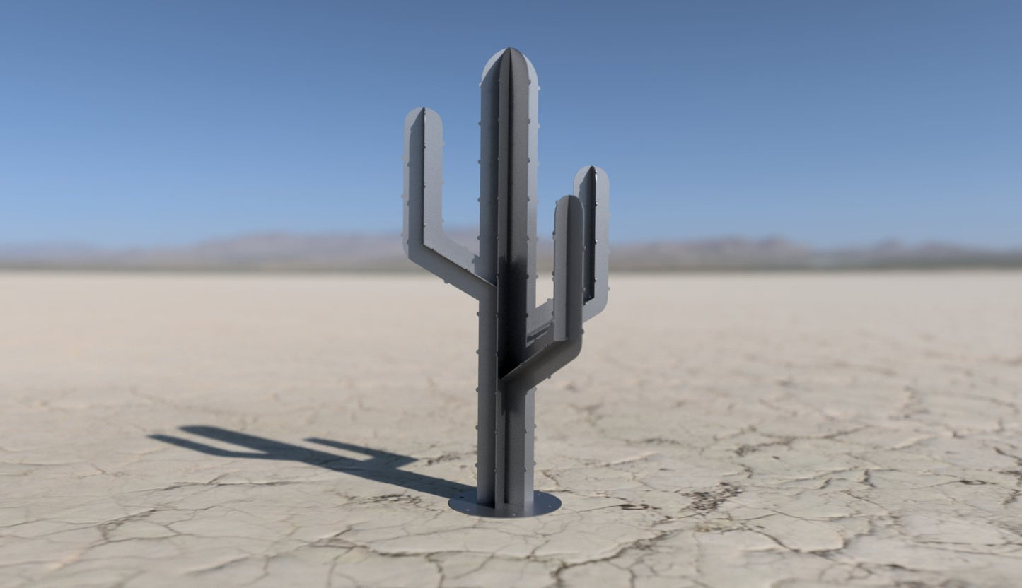 Steel Cactus Landscape Ornament - cactus dying - garden - Northern Forge, LLC