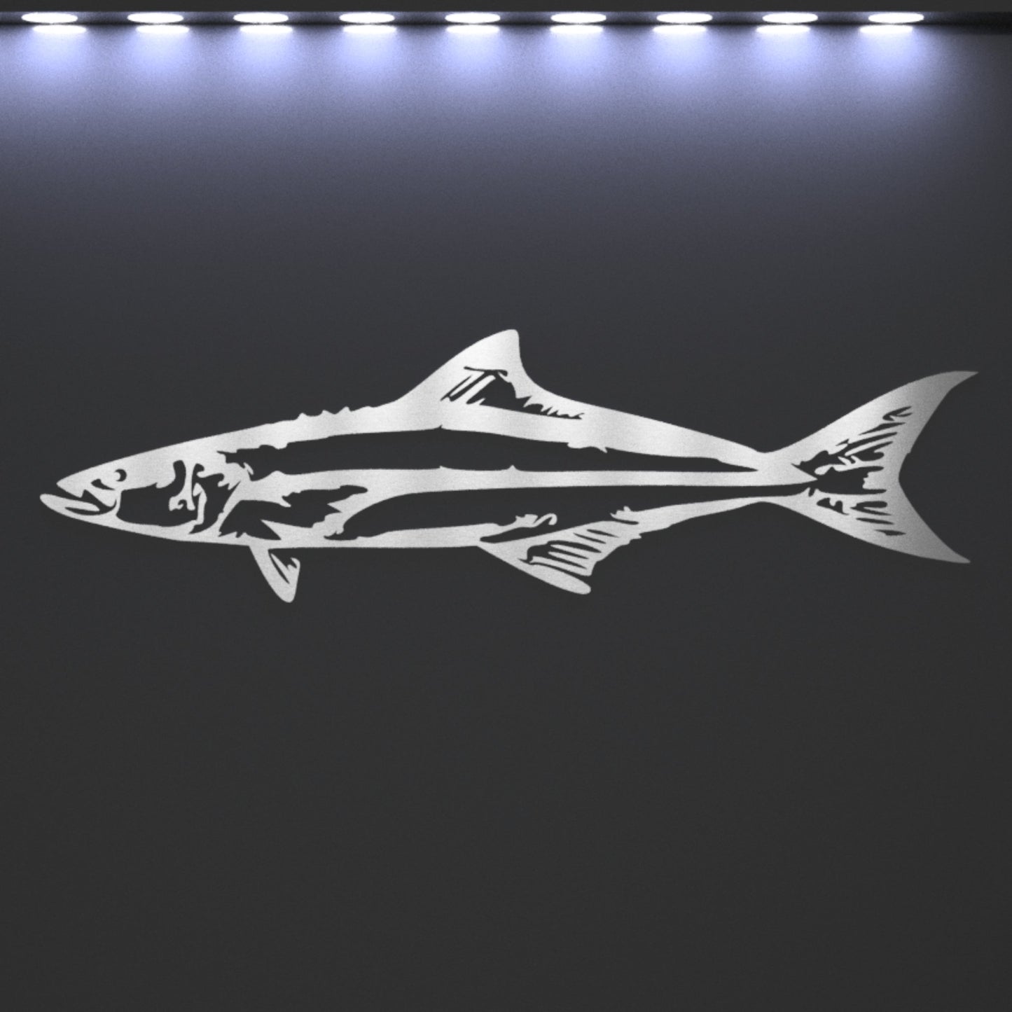 Steel Cobia Wall Art - beach house art - cabin sign - Northern Forge, LLC