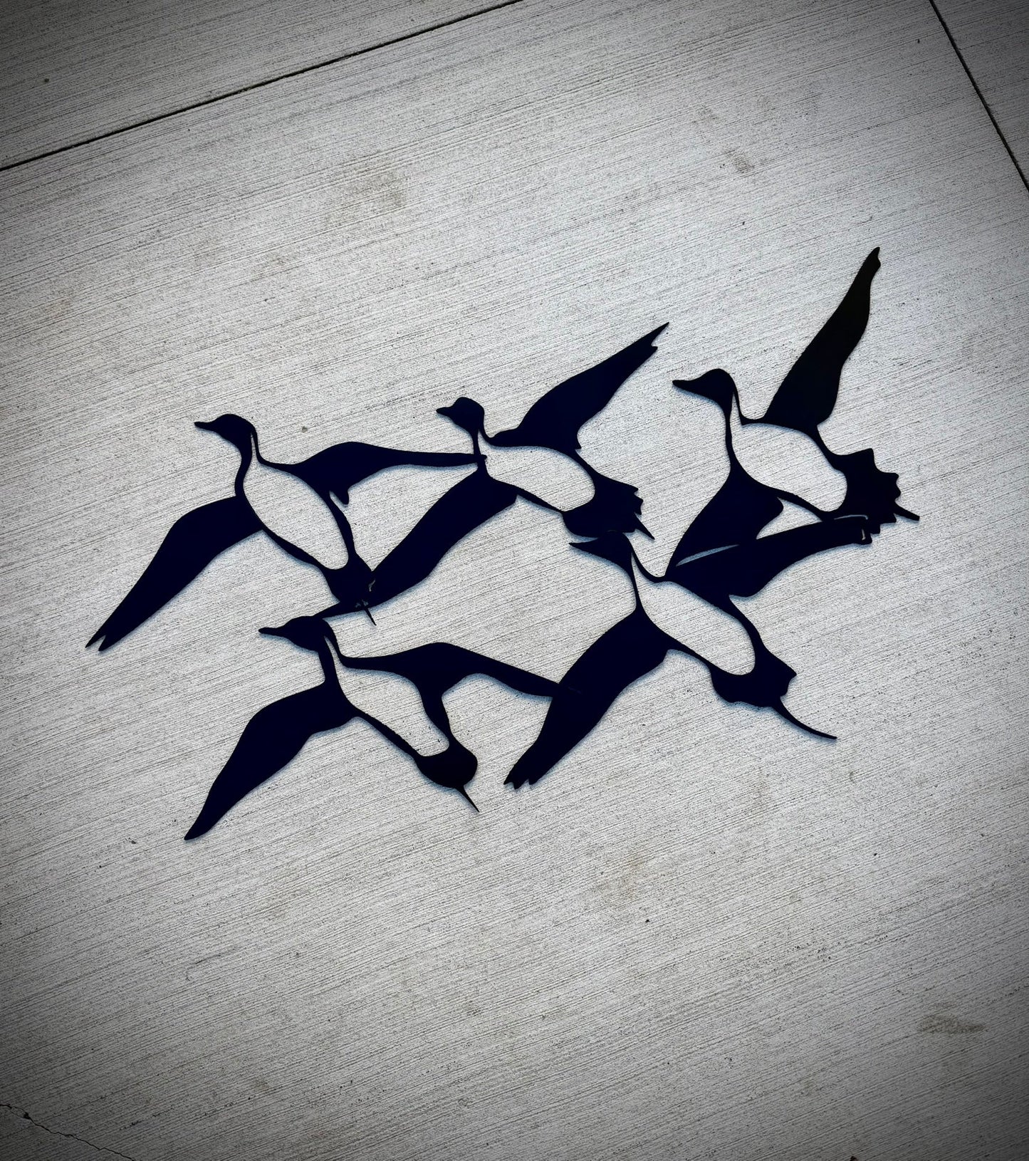 Steel Flock of Pintail Ducks | Wall Art - duck decals - flock ducks decal - Northern Forge, LLC