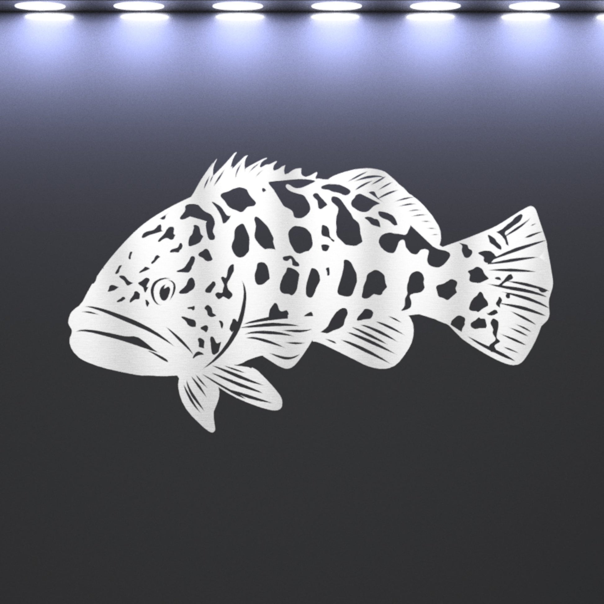 Steel Grouper Wall Art - beach house art - cabin sign - Northern Forge, LLC