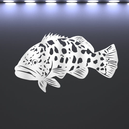 Steel Grouper Wall Art - beach house art - cabin sign - Northern Forge, LLC