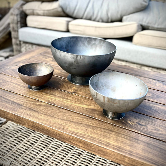Steel Herb Planter Bowls - Multiple Sizes - corten planter - corten pond - Northern Forge, LLC