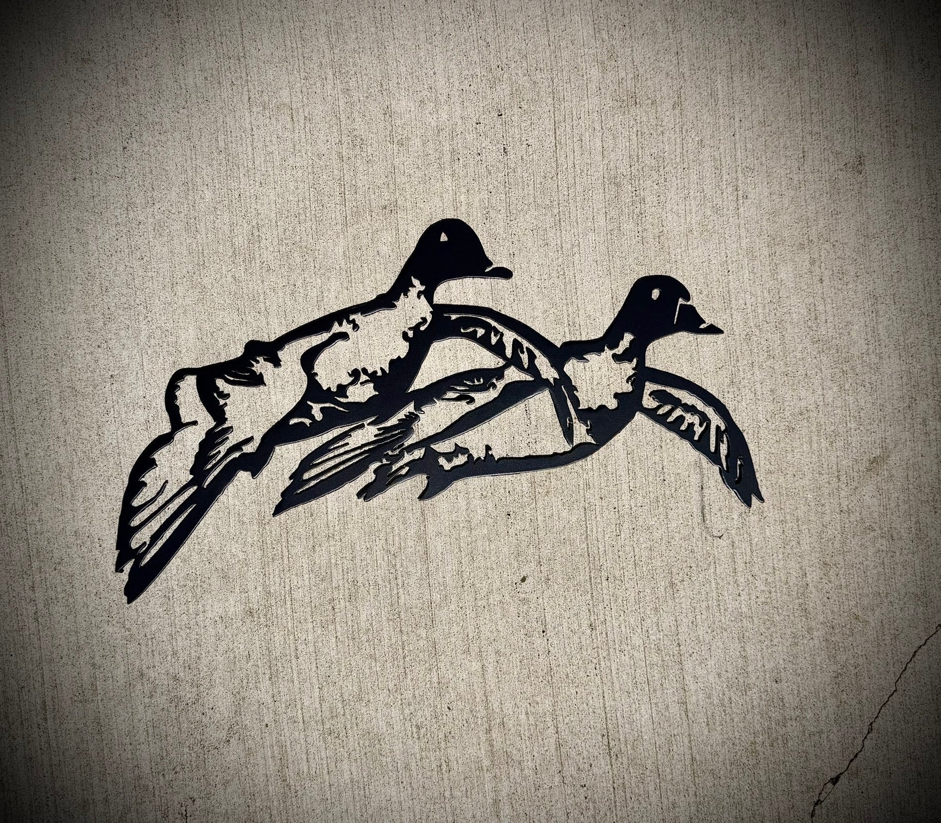Steel Hollow Ring - Necked Ducks Incoming | Wall Art - canvasback duck decoy - canvasback wall art - Northern Forge, LLC