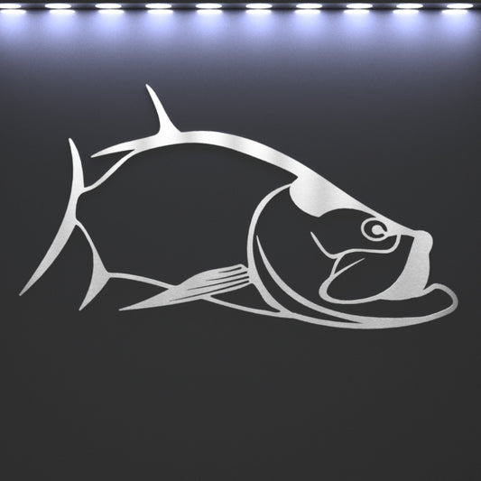 Steel Hollow Tarpon Wall Art - beach house wall art - cabin sign - Northern Forge, LLC