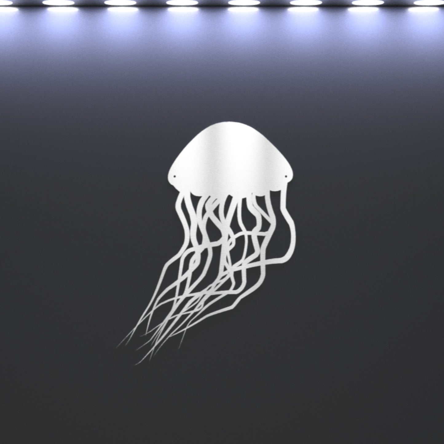 Steel Jellyfish Wall Art - beach house art - cabin sign - Northern Forge, LLC