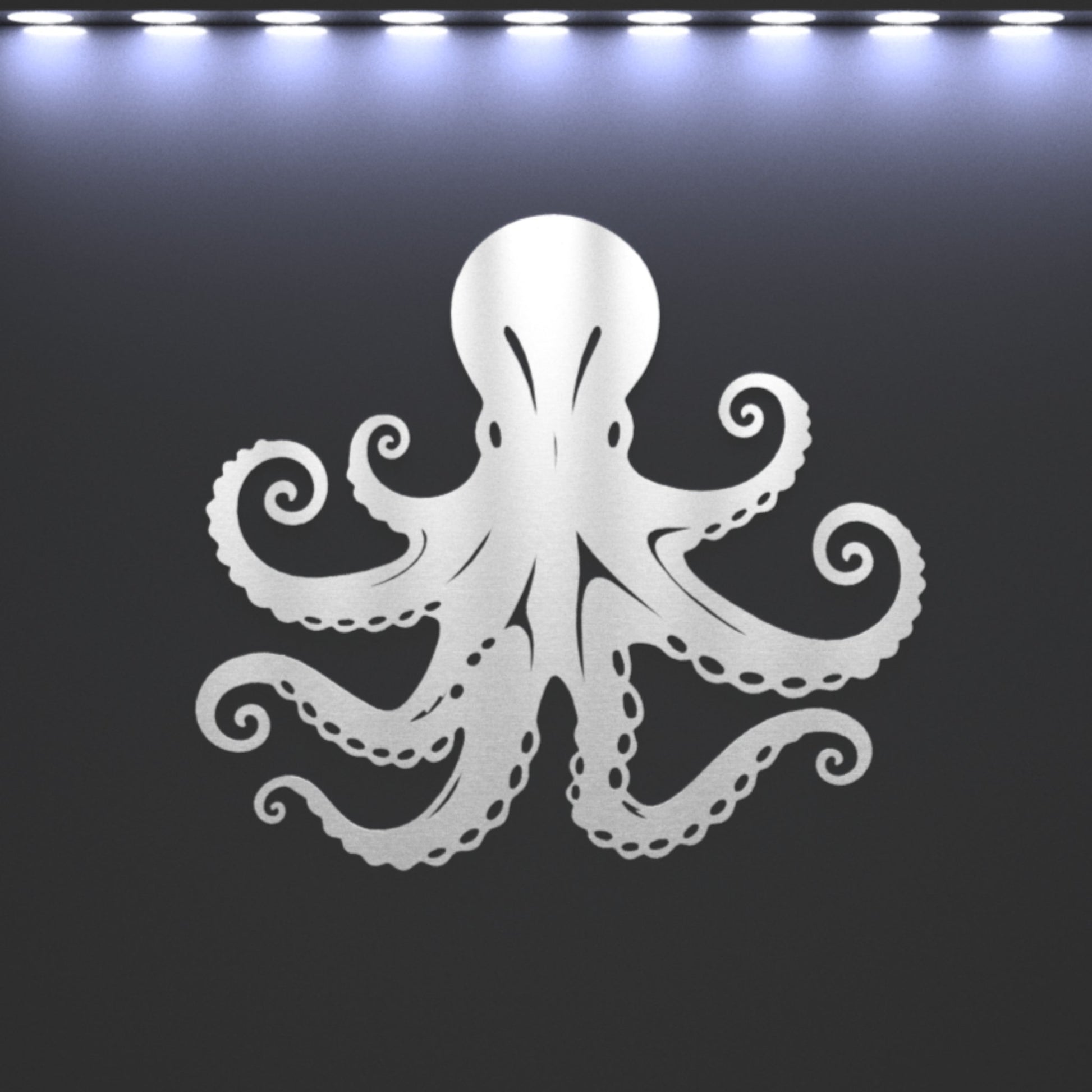 Steel Octopus Wall Art - beach house art - cabin sign - Northern Forge, LLC