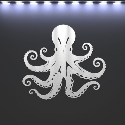 Steel Octopus Wall Art - beach house art - cabin sign - Northern Forge, LLC