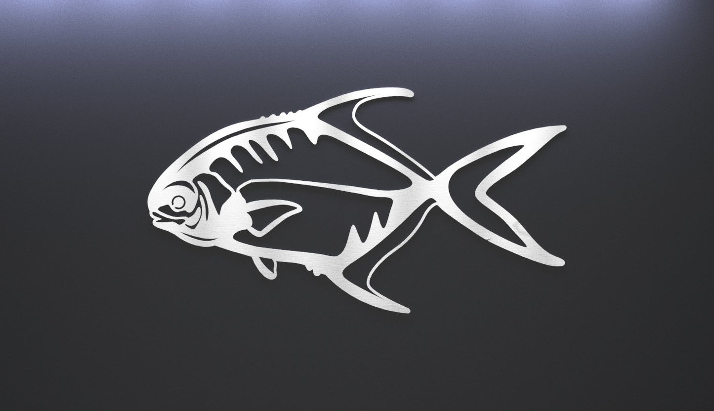 Steel Permit Fish Wall Art - beach house art - cabin sign - Northern Forge, LLC