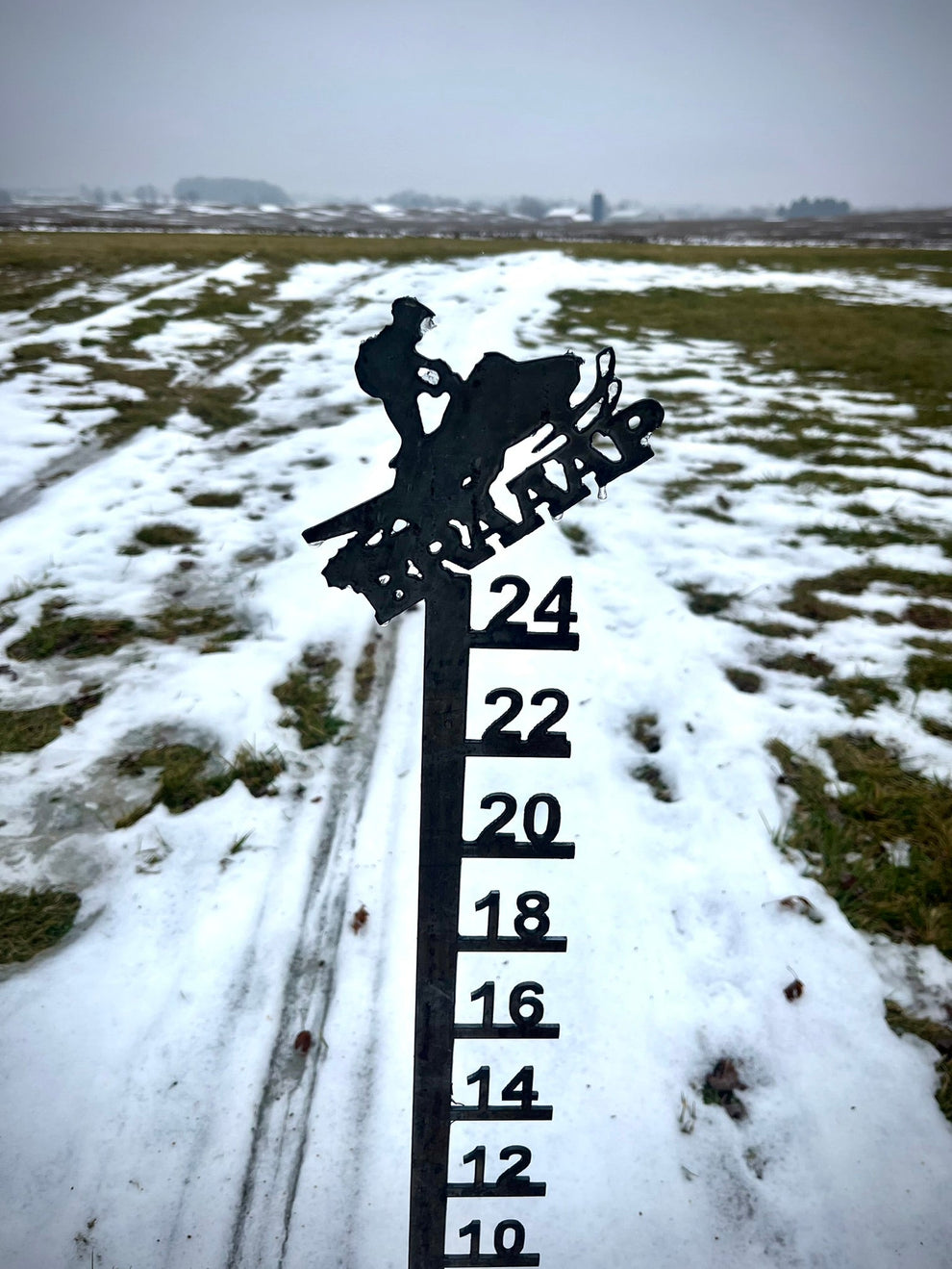 Steel Snowmobile BRAAAP Snow Gauge - 24-inch – Northern Forge, LLC