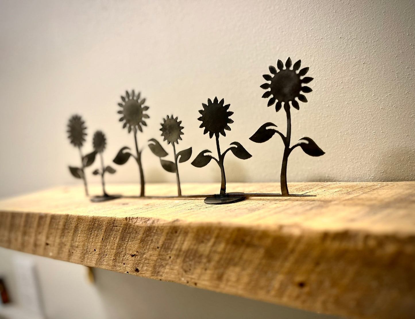 Steel Sunflowers - Mantel - home - home decor - Northern Forge, LLC