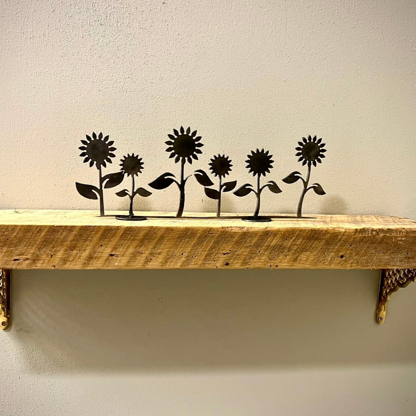 Steel Sunflowers - Mantel - home - home decor - Northern Forge, LLC