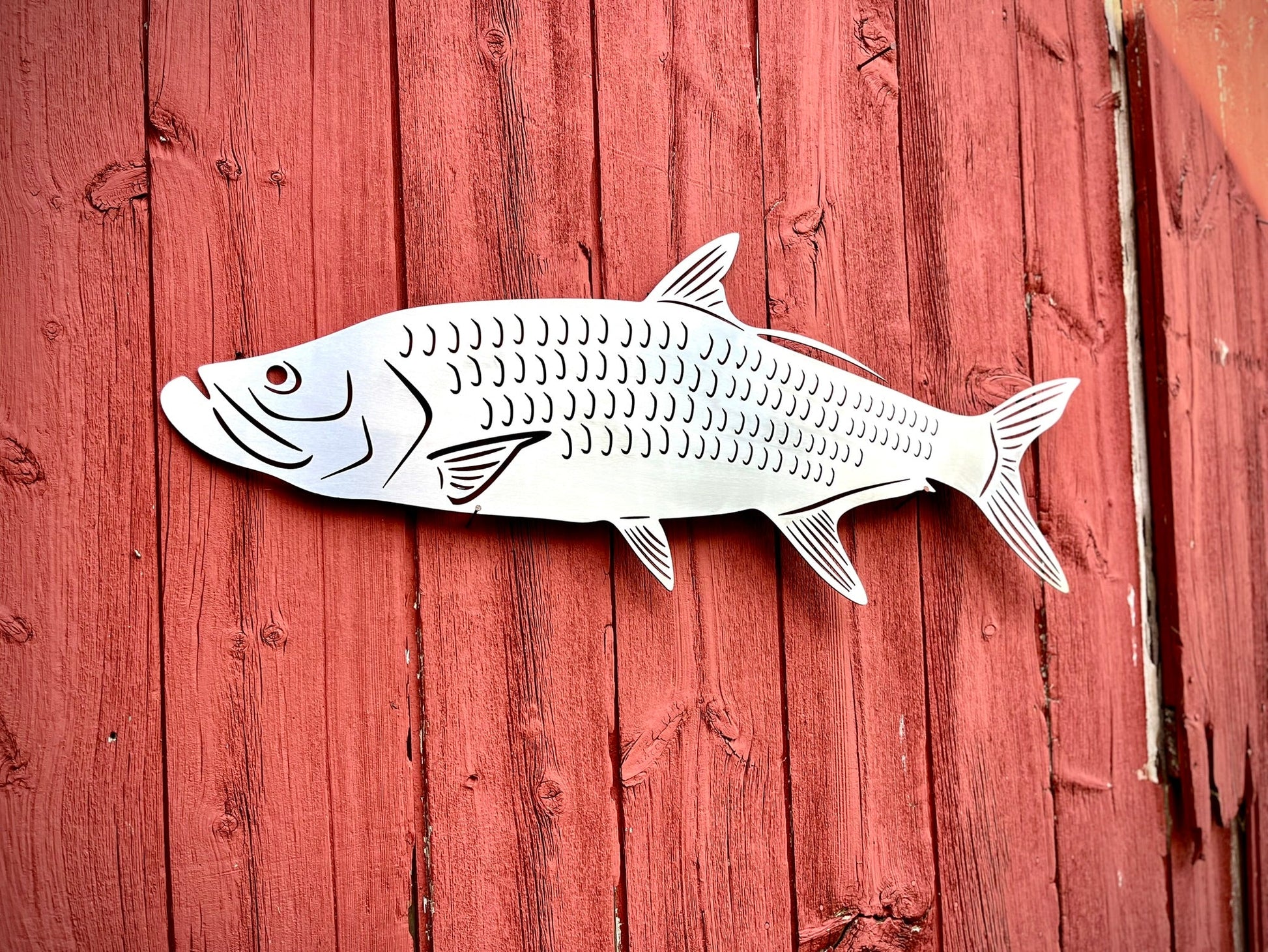 Steel Tarpon Wall Art - beach house art - cabin sign - Northern Forge, LLC