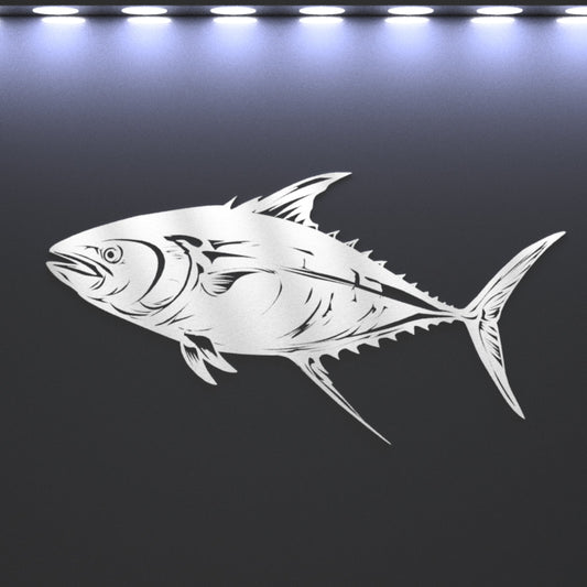 Steel Tuna Wall Art - beach house art - cabin sign - Northern Forge, LLC