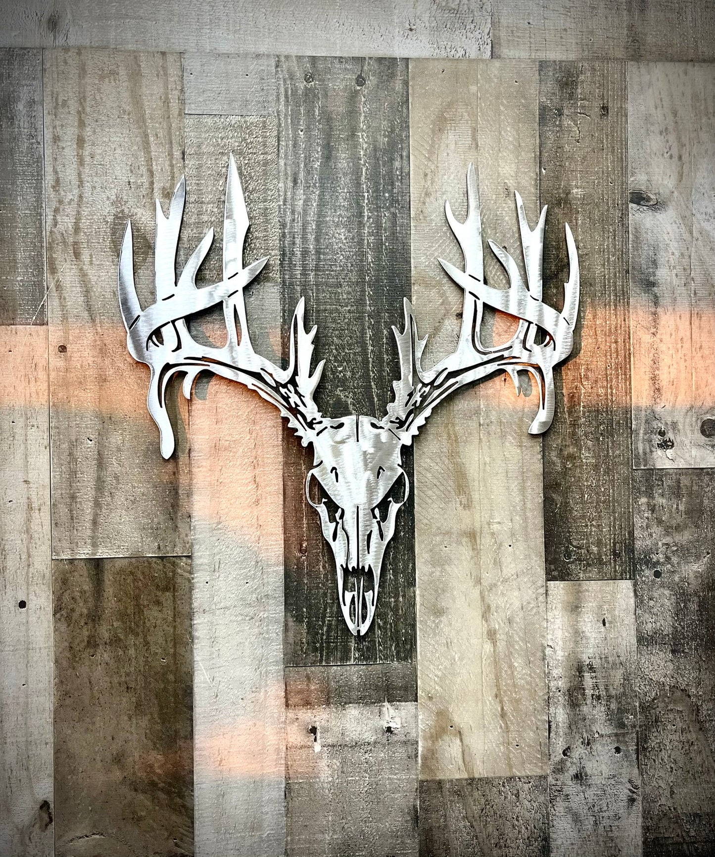 Steel Whitetail Buck Skull Wall Art - big game - hunt - Northern Forge, LLC