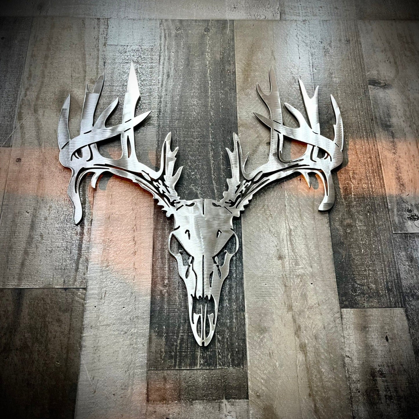 Steel Whitetail Buck Skull Wall Art - big game - hunt - Northern Forge, LLC