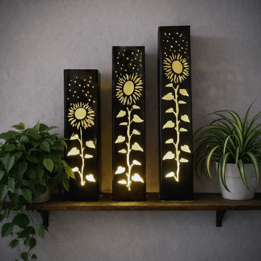 Sunflowers Under the Stars Indoor Luminary | Multiple Sizes - home decor - indoor - Northern Forge, LLC