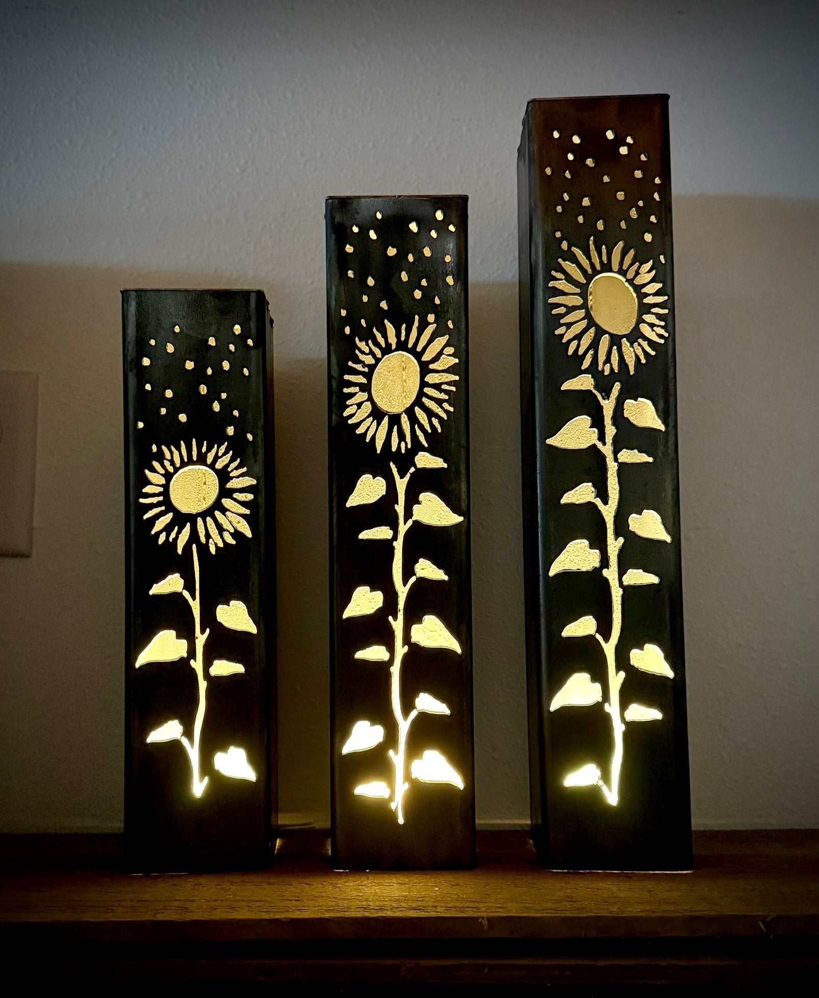Sunflowers Under the Stars Indoor Luminary | Multiple Sizes - home decor - indoor - Northern Forge, LLC