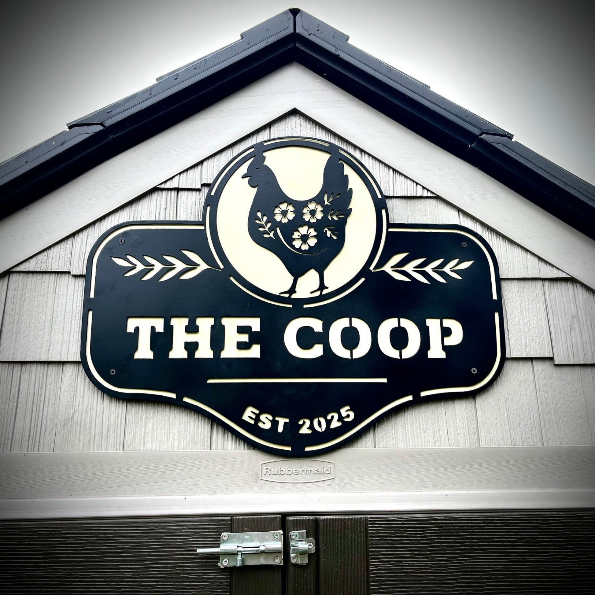 The Coop Sign - Layered Steel - Customizable - chicken coop - chicken coop sign - Northern Forge, LLC