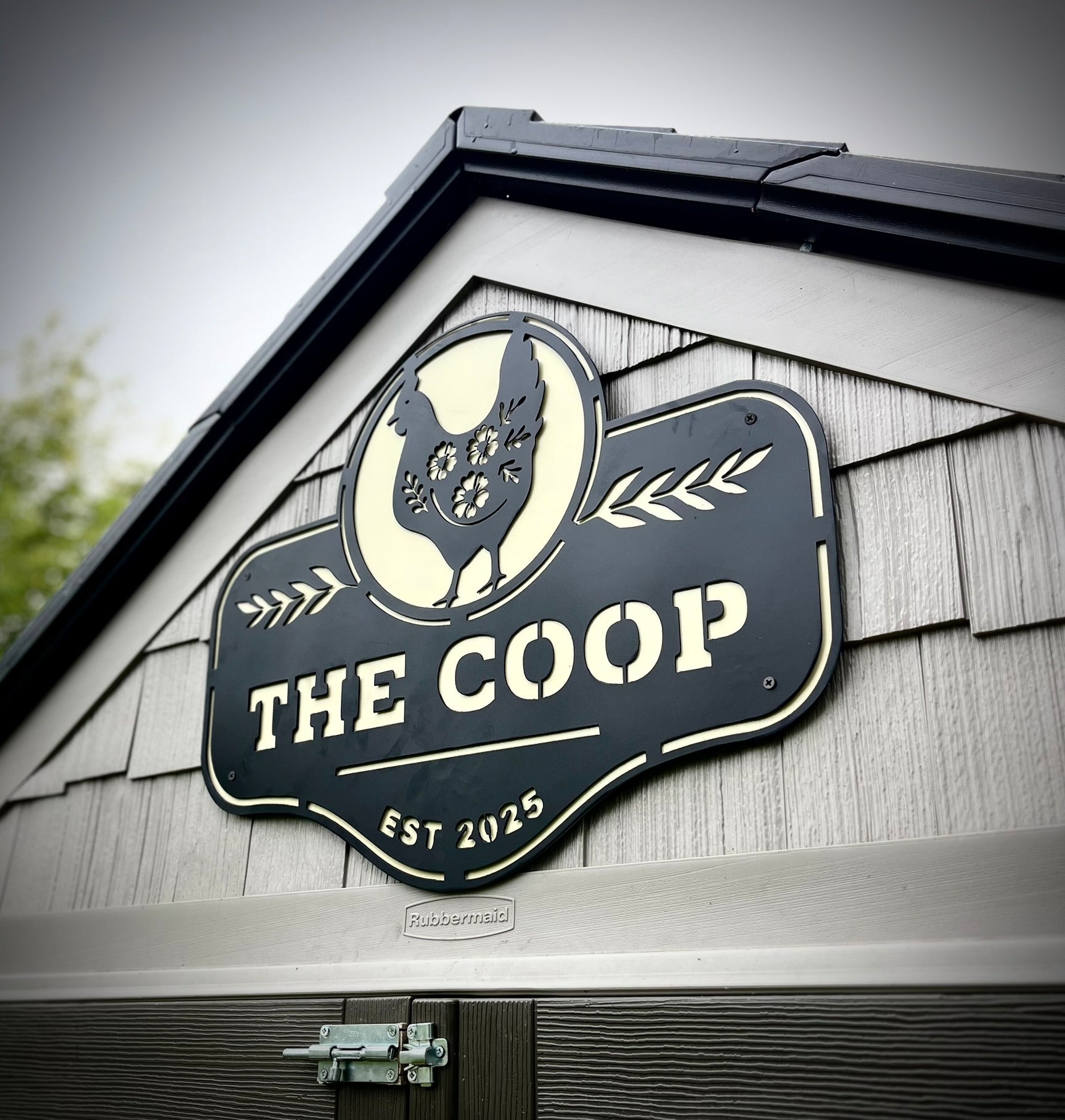 The Coop Sign - Layered Steel - Customizable - chicken coop - chicken coop sign - Northern Forge, LLC