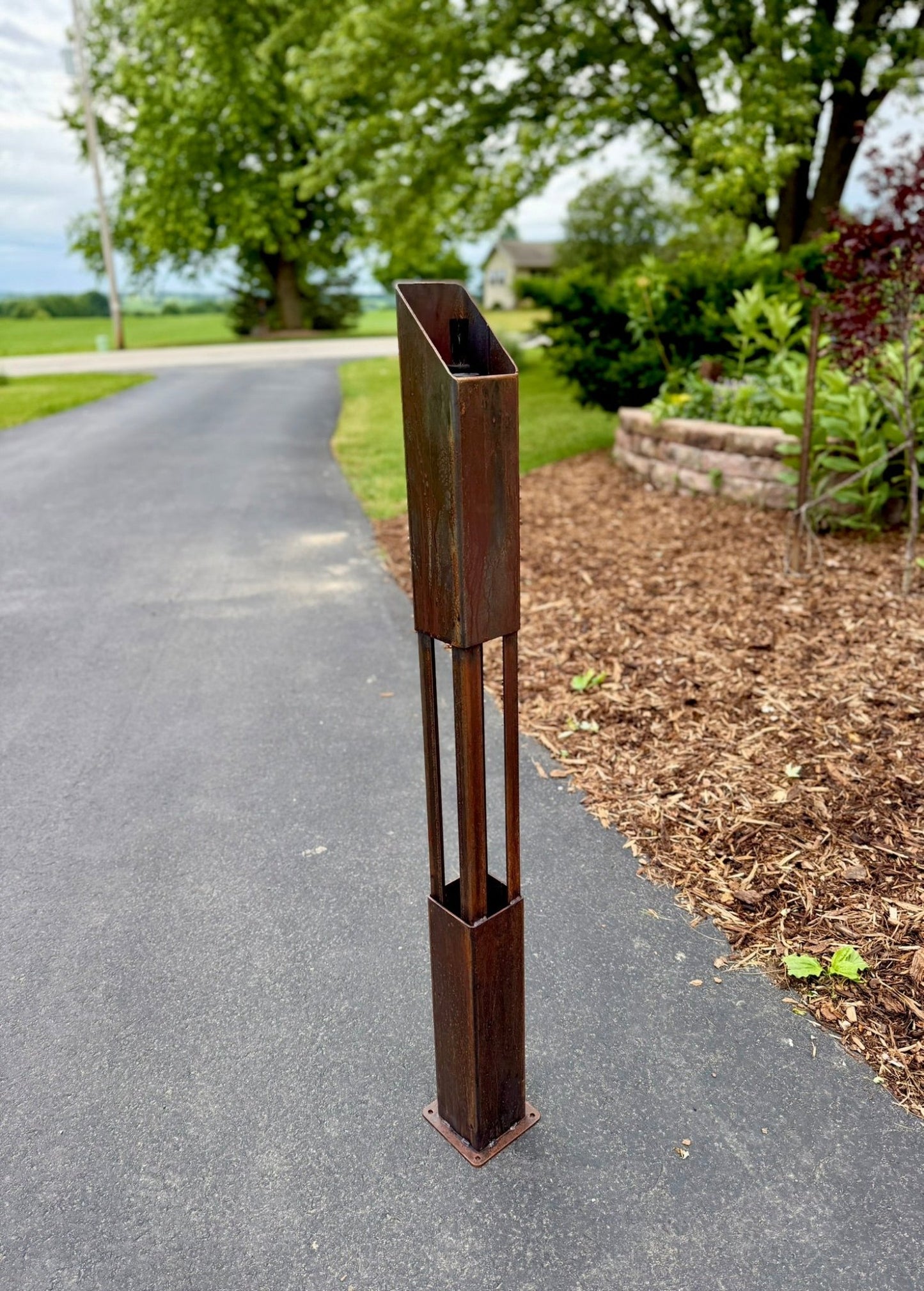 The Ember Trio Mini - Rusted Steel Patio Torches - Multiple Sizes - fire pit - firepit - Northern Forge, LLC