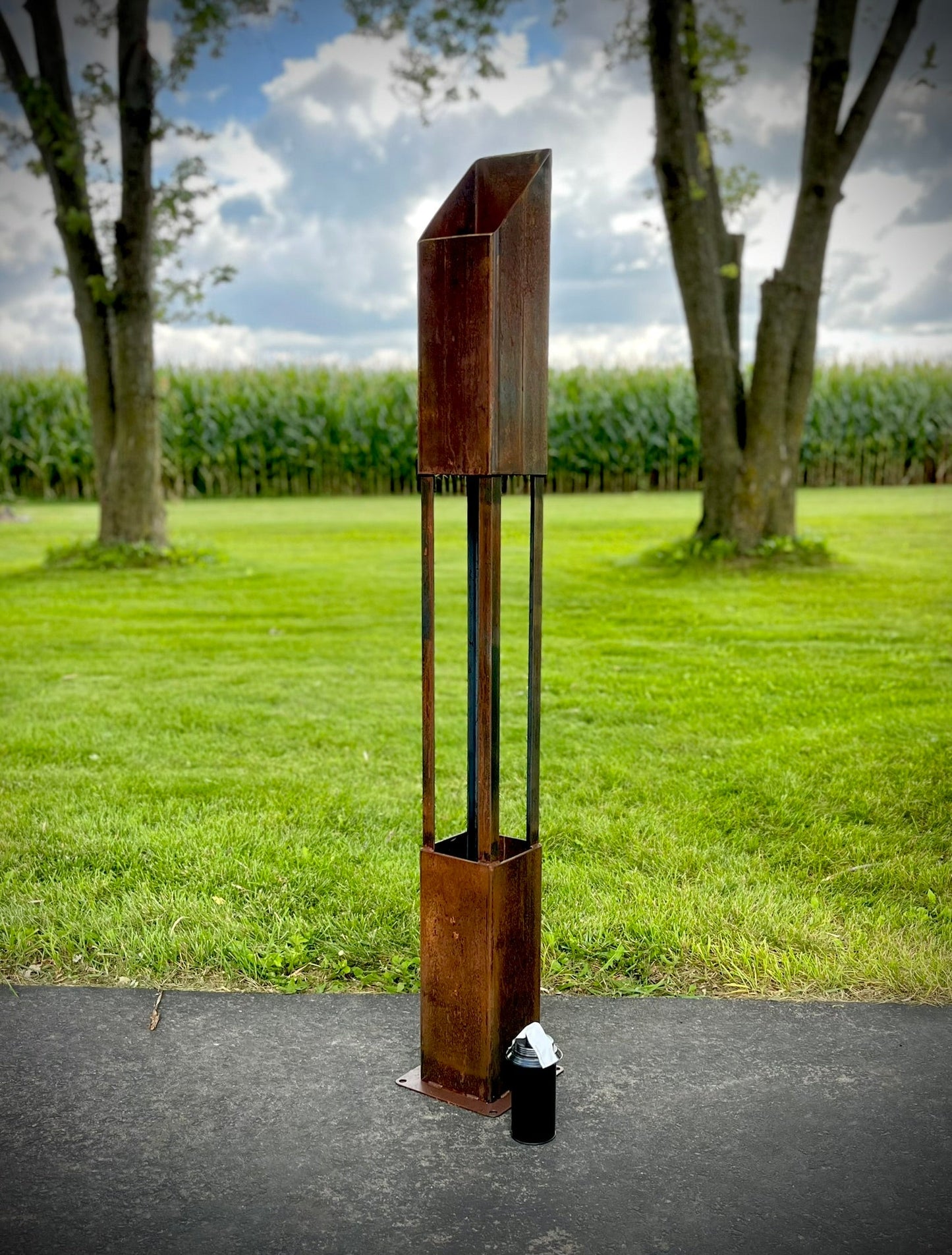 The Ember Trio - Rusted Steel Patio Torches - Multiple Sizes - fire pit - firepit - Northern Forge, LLC