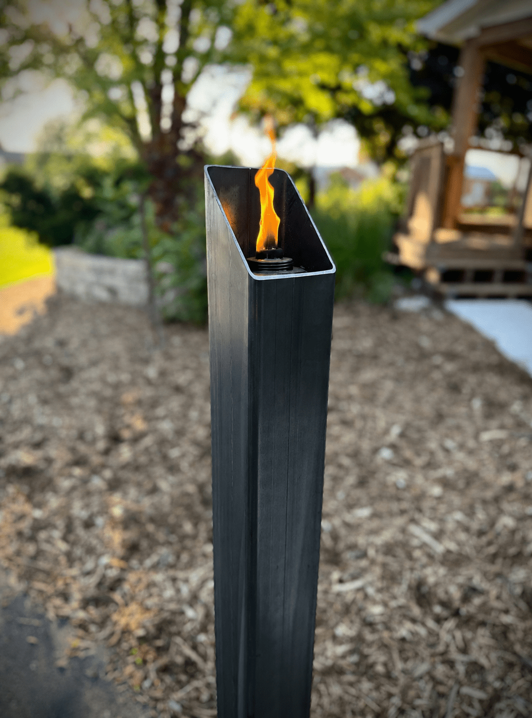 The Ember Trio Solid - Steel Patio Torches - Multiple Sizes - citronella torch - fire pit - Northern Forge, LLC
