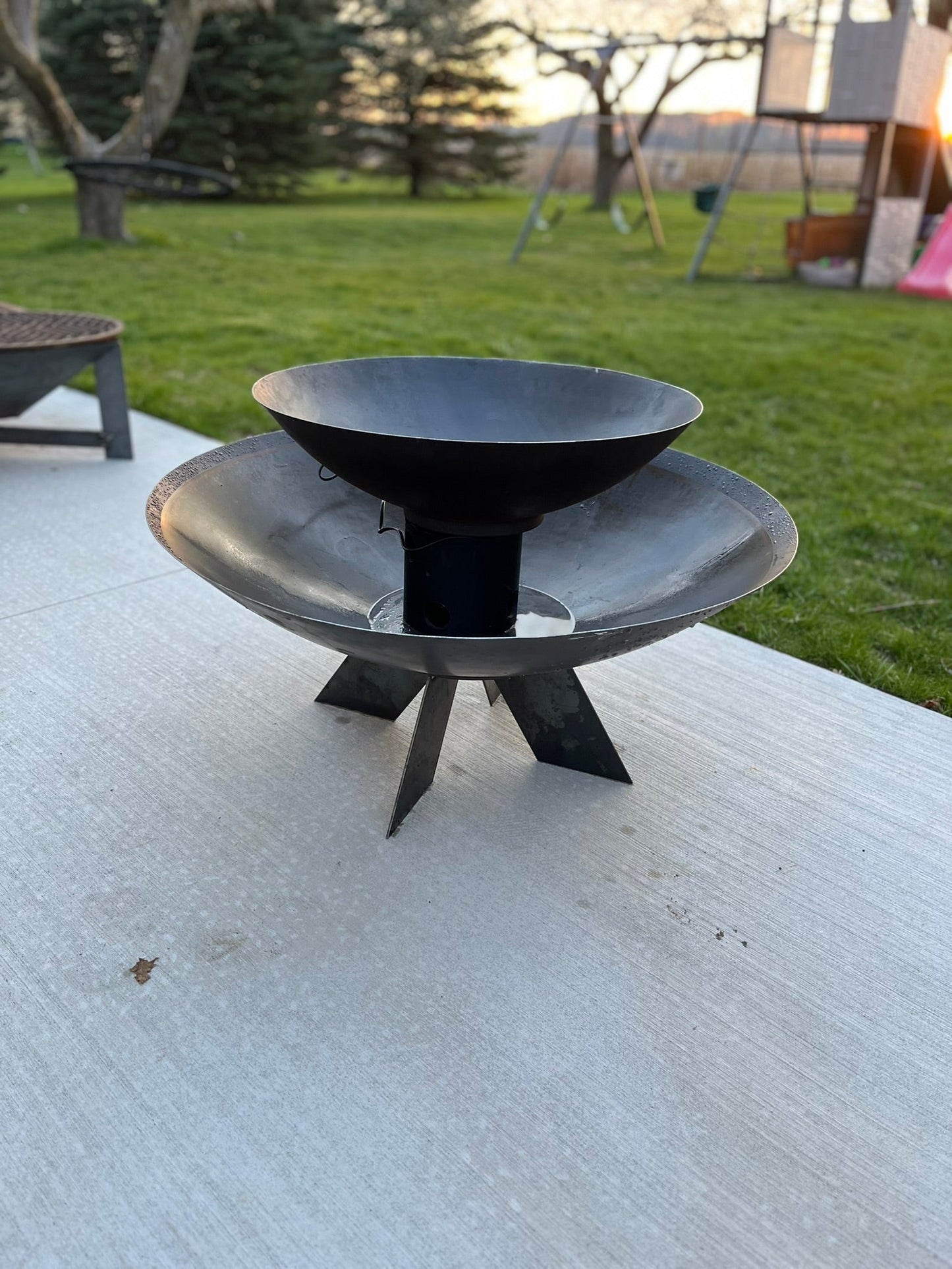 Tiered Corten Steel Water Bowls - corten planter - corten pond - Northern Forge, LLC