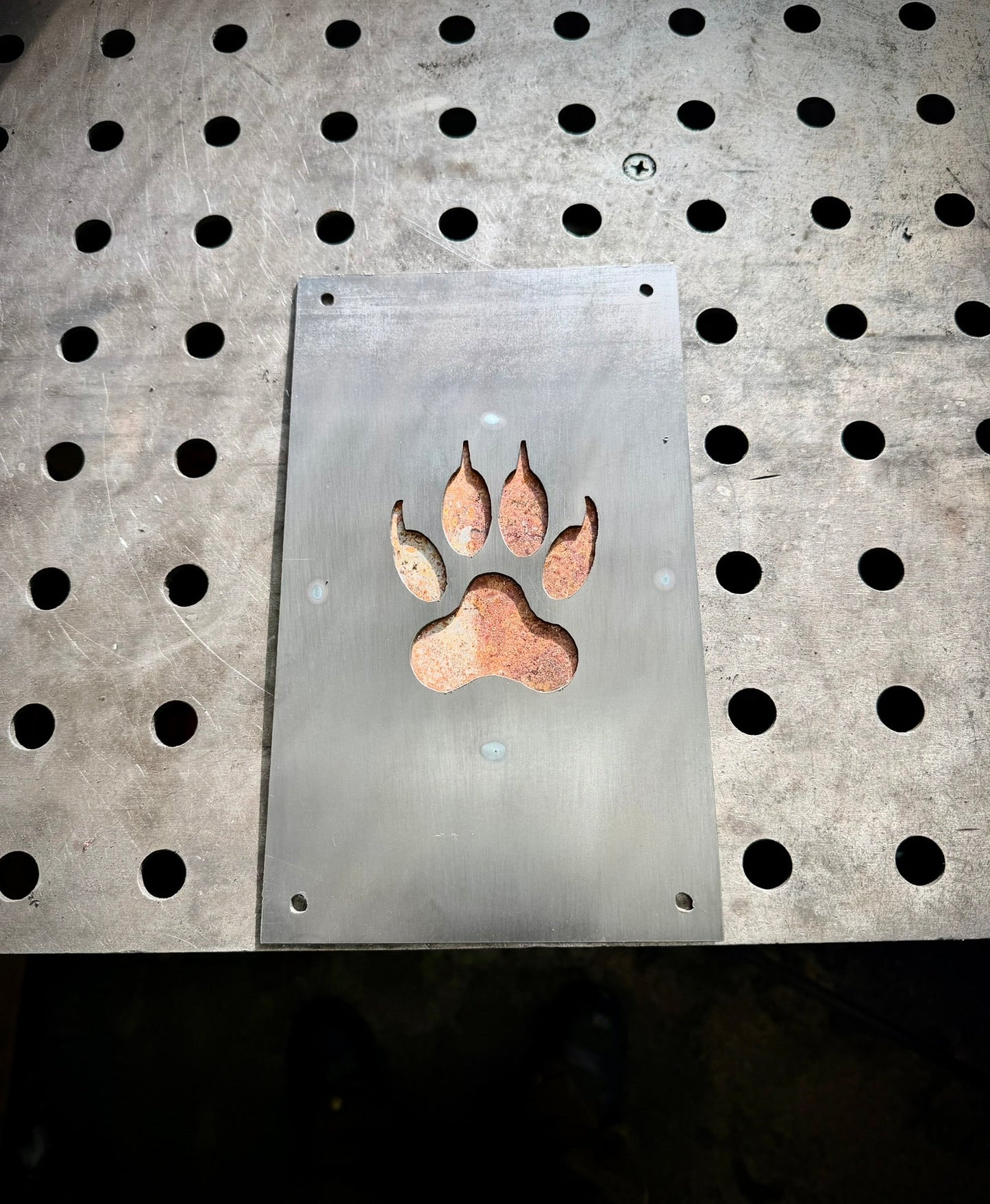 Trail of the Wild – Animal Tracks Layered Steel Wall Art - christmas - forest wall art - Northern Forge, LLC