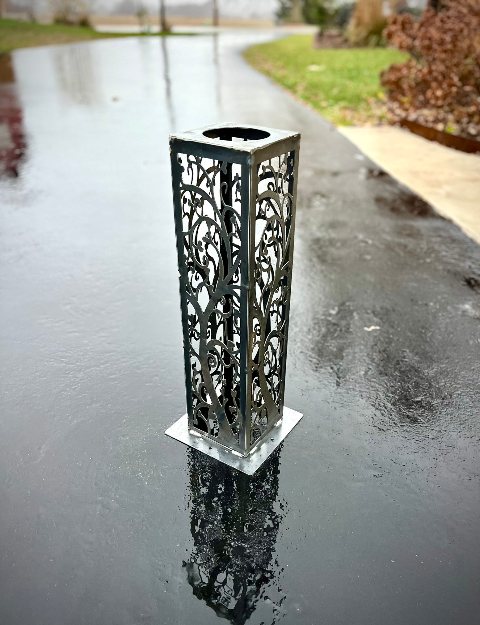 Tree of Life Solar Luminary Pillar | 12 in. - landscape lighting - Luminary tube - Northern Forge, LLC