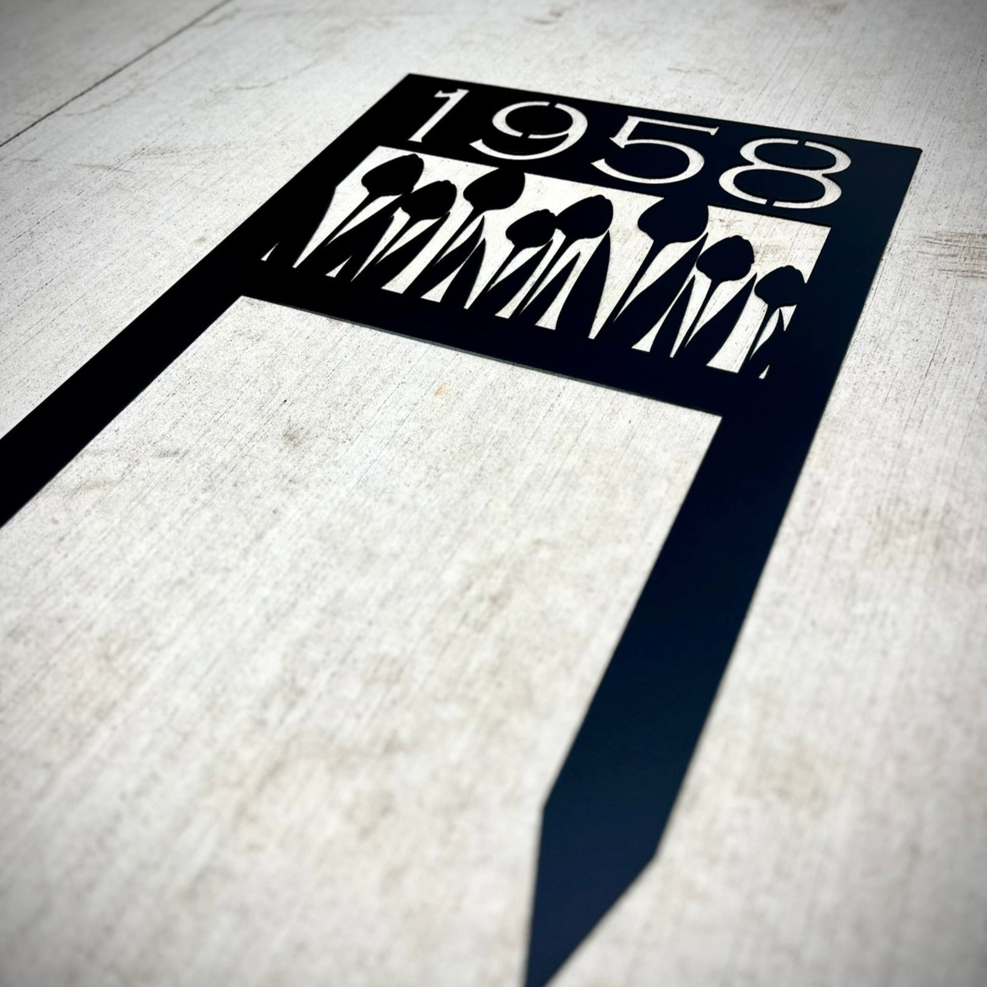Tulip Home Address Yard Sign | Steel - address - address yard sign - Northern Forge, LLC