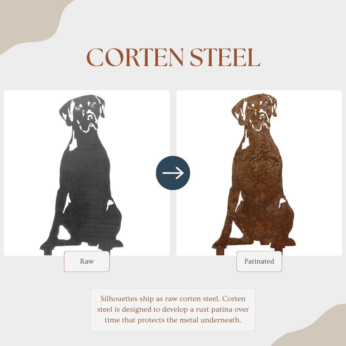 Weimaraner Metal Art – Handcrafted Dog Décor - My Metal Rescue - Shopify Collective - Northern Forge, LLC