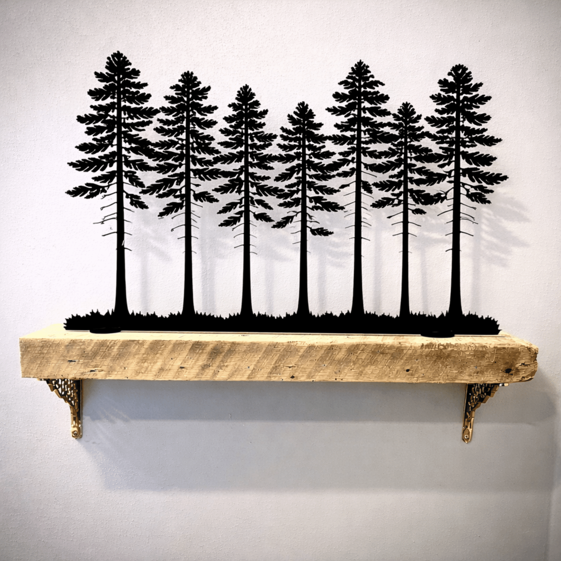 White Pine Canopy Shelf Silhouette - Standing - christmas - home - Northern Forge, LLC