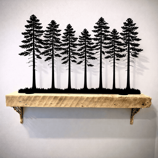 White Pine Canopy Shelf Silhouette - Standing - christmas - home - Northern Forge, LLC