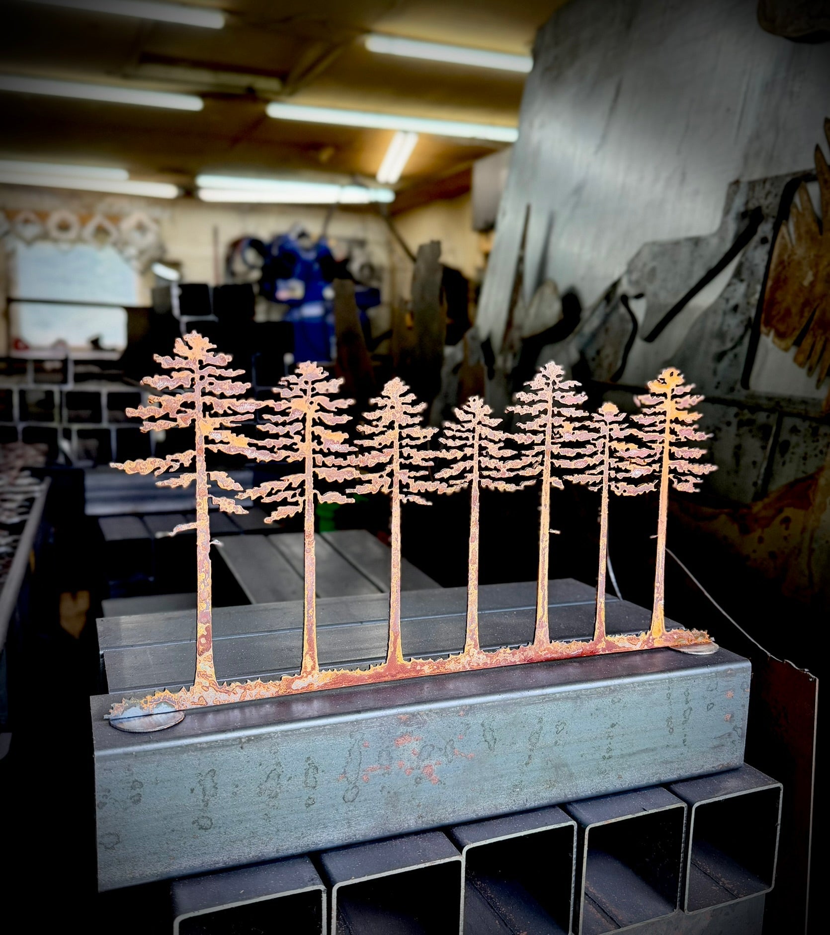 White Pine Canopy Shelf Silhouette - Standing - christmas - home - Northern Forge, LLC