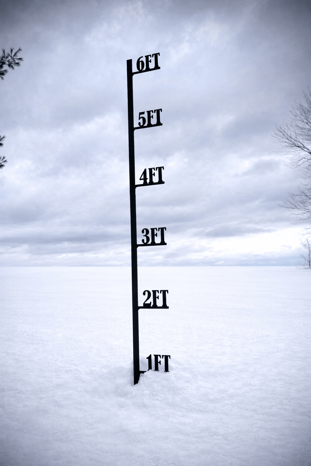 XL 6 - Foot Steel Snow Gauge - 36 - inch Snow Gauge - 4 foot snow gauge - Northern Forge, LLC