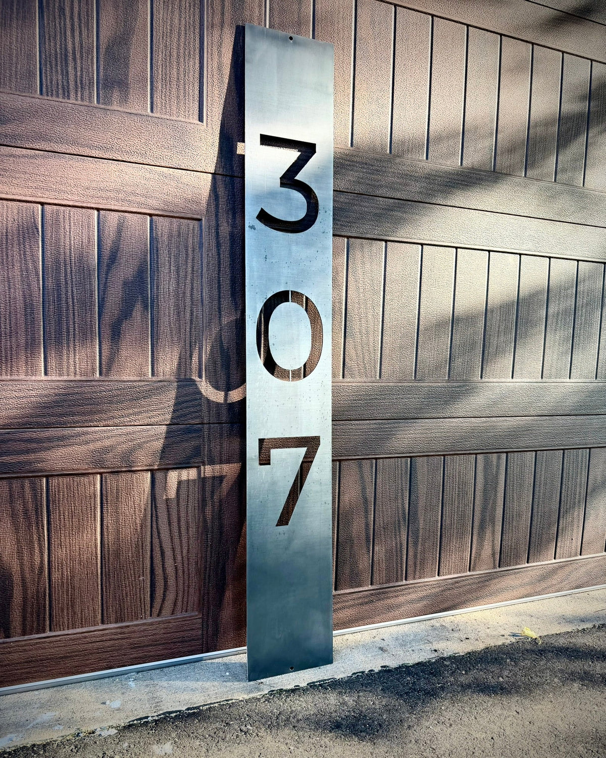 XL Metal House Address Sign 47-inch - Vertical - address - industrial address sign - Northern Forge, LLC