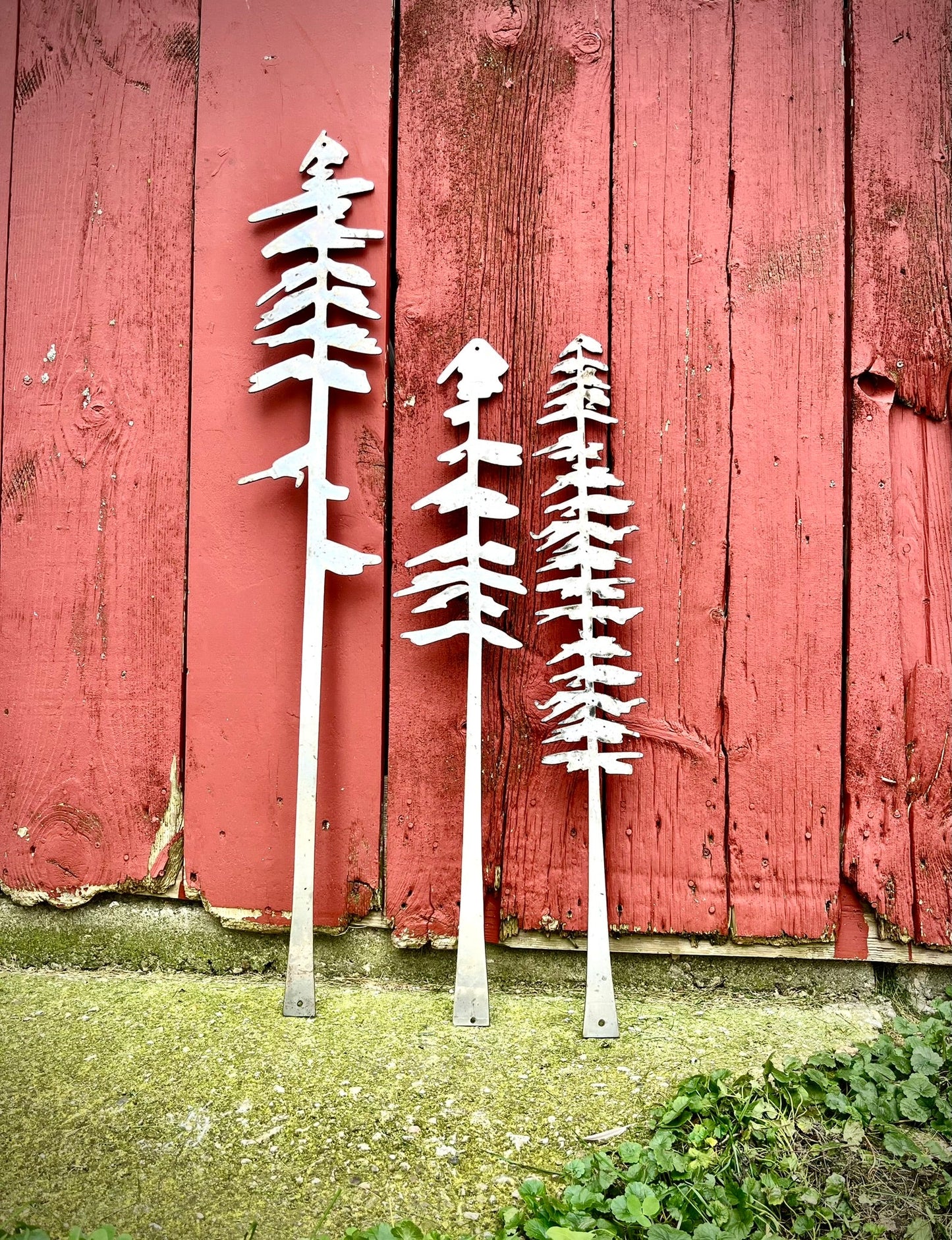 XL Raw Steel Pine Tree Packs - Wall Art - home - home decor - Northern Forge, LLC