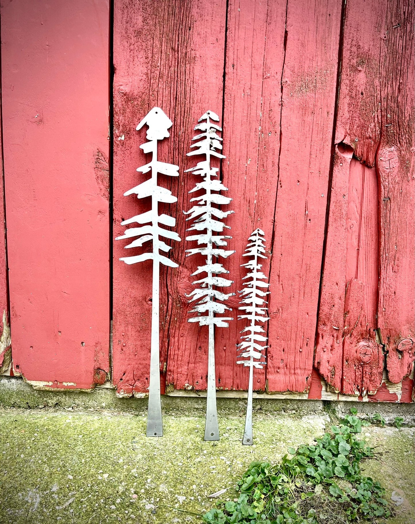 XL Raw Steel Pine Tree Packs - Wall Art - home - home decor - Northern Forge, LLC