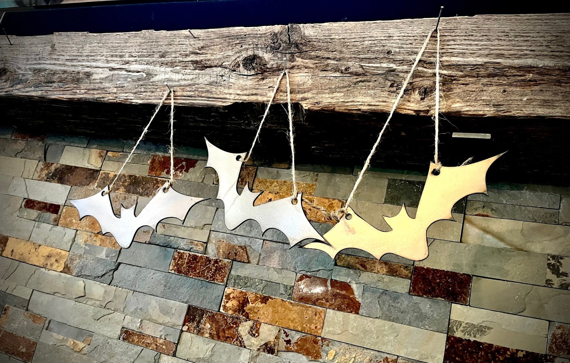 3-Pack Hanging Metal Flying Bats - garden - garden art - Northern Forge, LLC