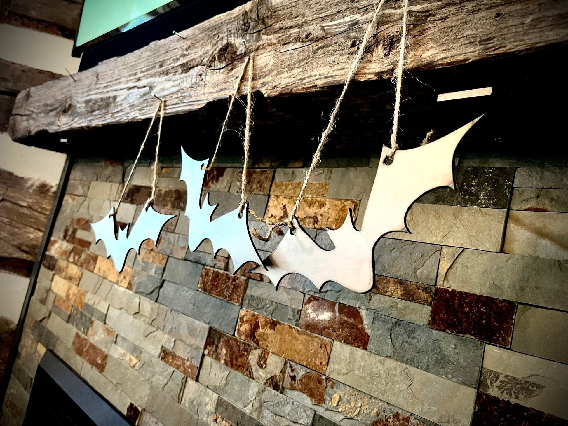 3-Pack Hanging Metal Flying Bats - garden - garden art - Northern Forge, LLC