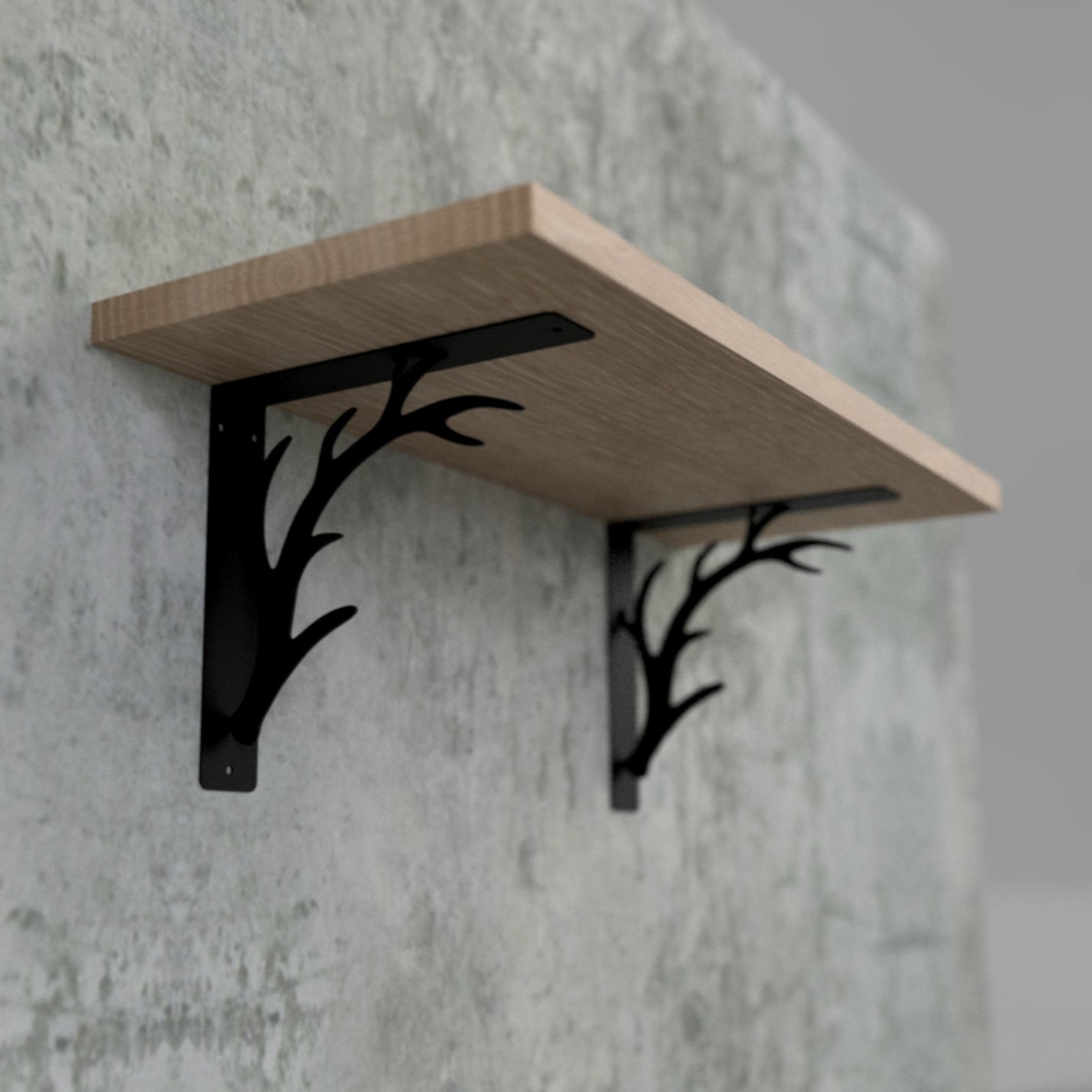 Antler Steel Shelf Mounting Brackets, Pair 10 x 10 x 2 w/ Mounting H