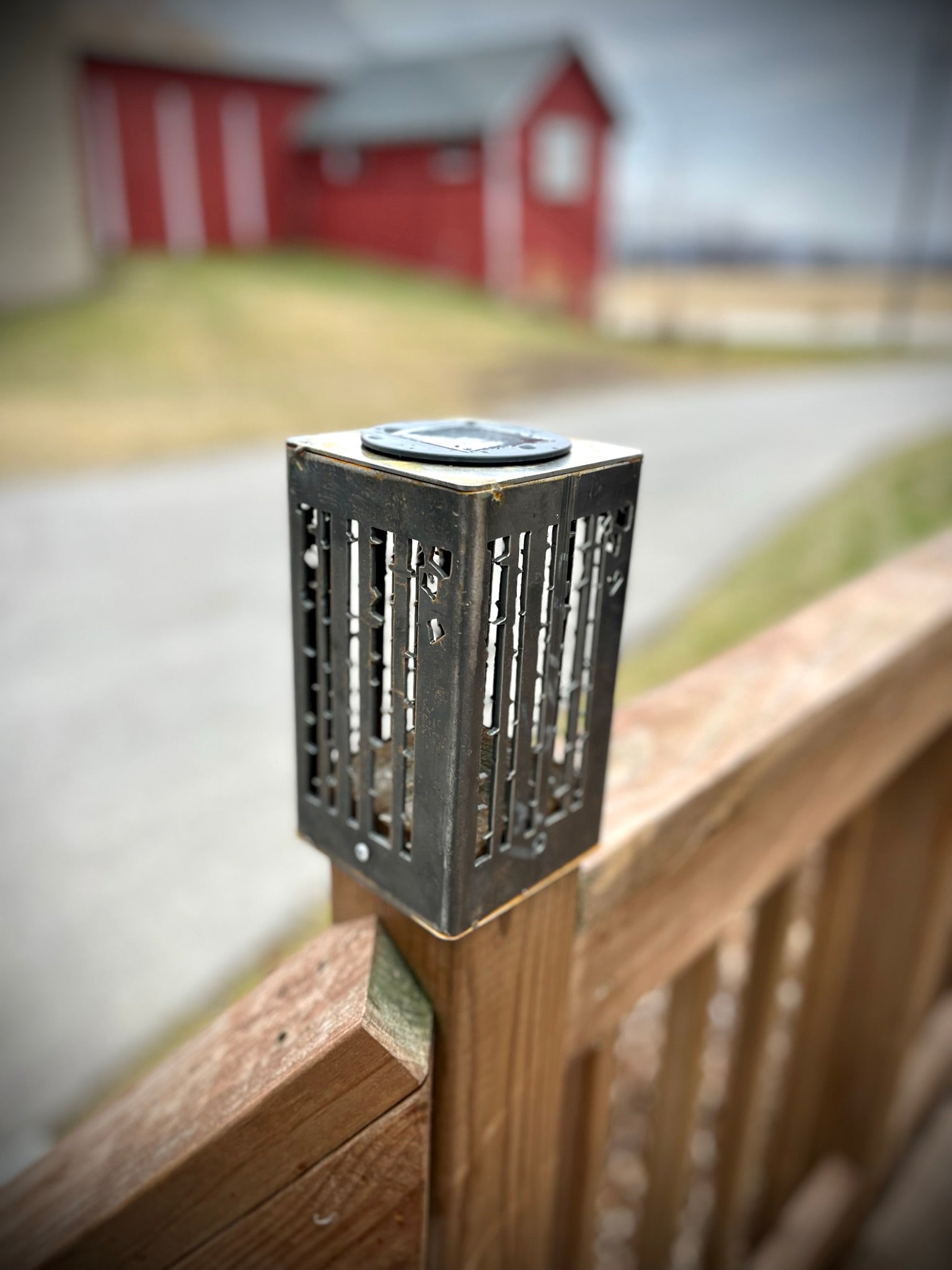 Birch Forest Steel Solar Post Cap | 5.5 in. - accent lights - landscape lighting - Northern Forge, LLC