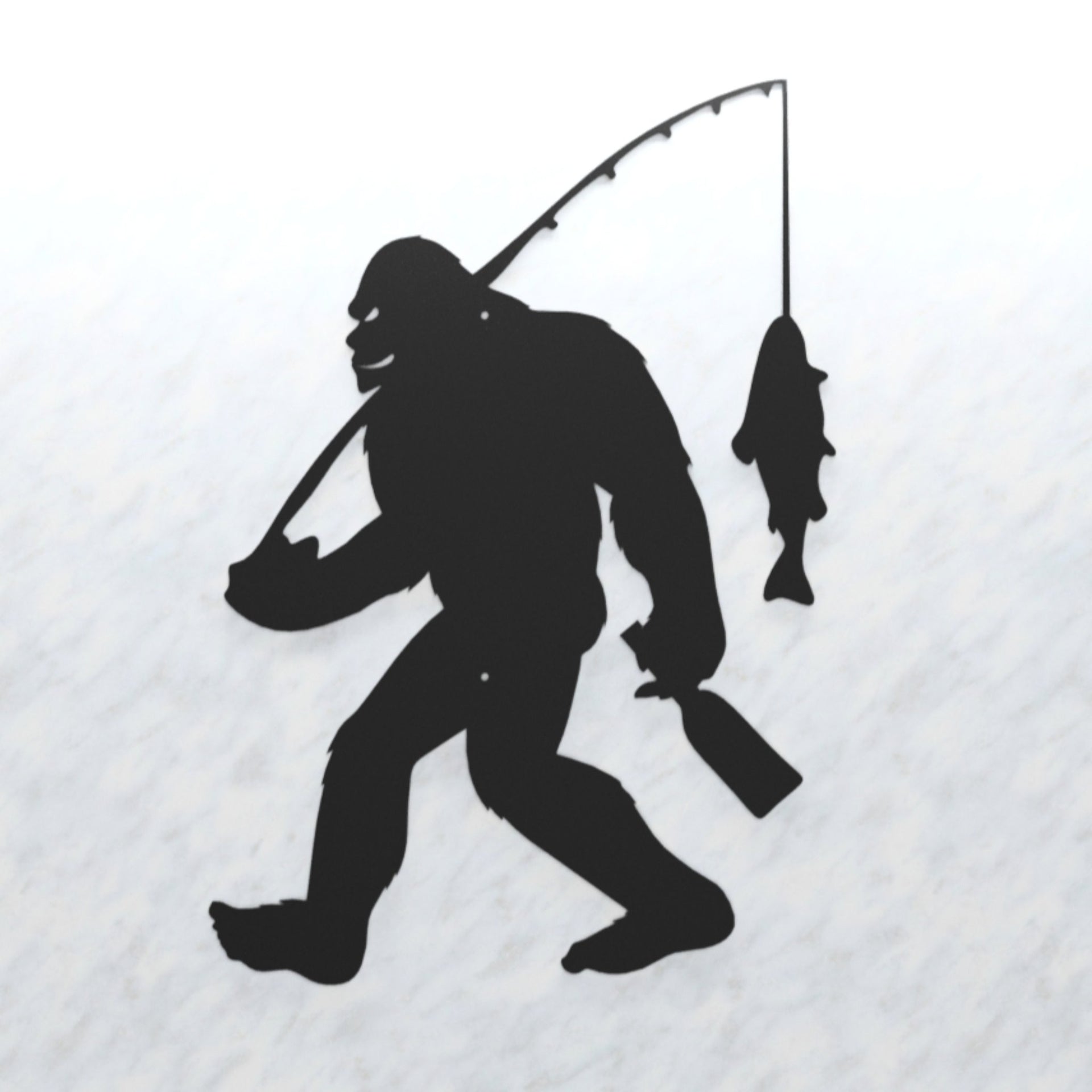 bigfoot with fishing pole transfer Carrying Decal Capt. Harry's Fishing Supply Our framed artwork is securely mounted into a 1.5 Jim Baldwin | Monster Fishing