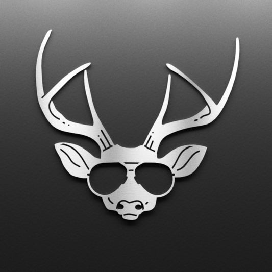 Funny Buck with Sunglasses - bar decor - big game - Northern Forge, LLC